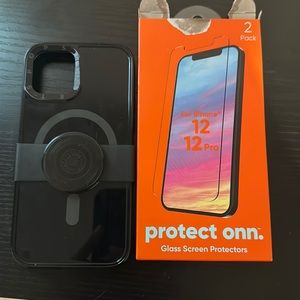 iPhone 12 Pro pop socket case & 1 screen protector